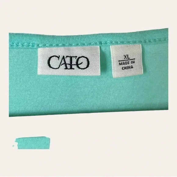 0867. CATO LACE TANK BLOUSE SIZE‎ X-LARGE AQUA IN COLOR LIGHTWEIGHT - Picture 7 of 9